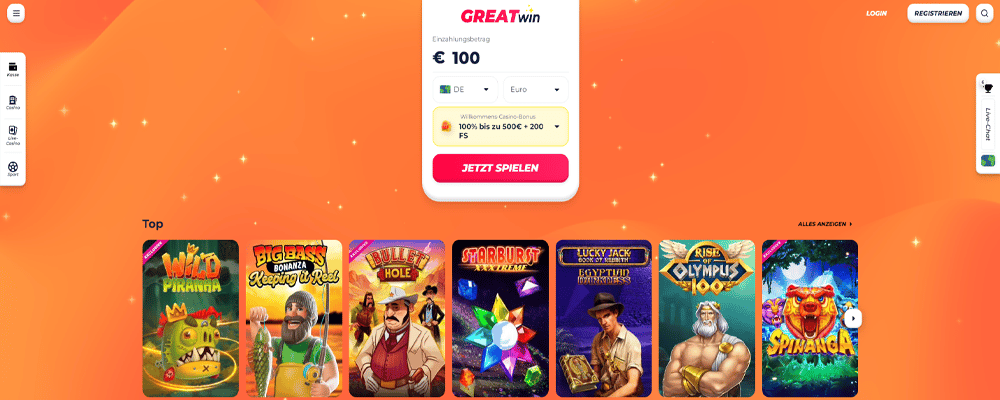 Greatwin - Ausgezeichnetes VIP-Angebot
