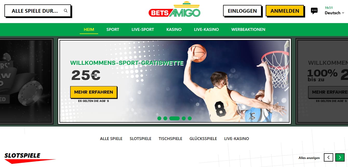 Betsamigo Online Casino ohne OASIS Paysafecard