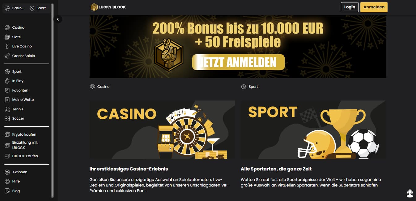 LuckyBlock Online Casino ohne OASIS Paysafecard
