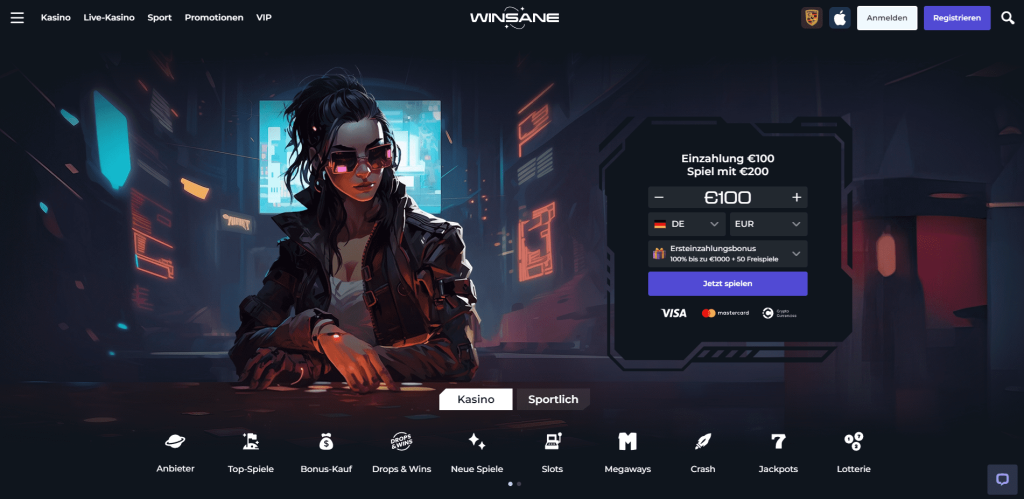 Winsane Casino Startseite